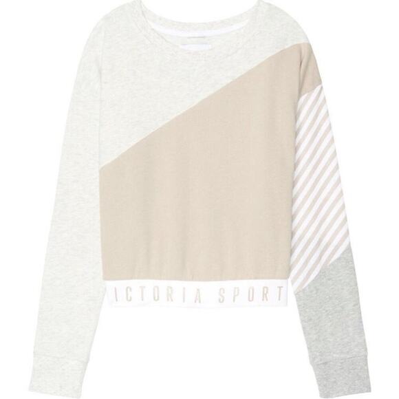Victorias Secret Victoria Sport Colorblock Cropped‎ Sweatshirt size Medium - Picture 4 of 10